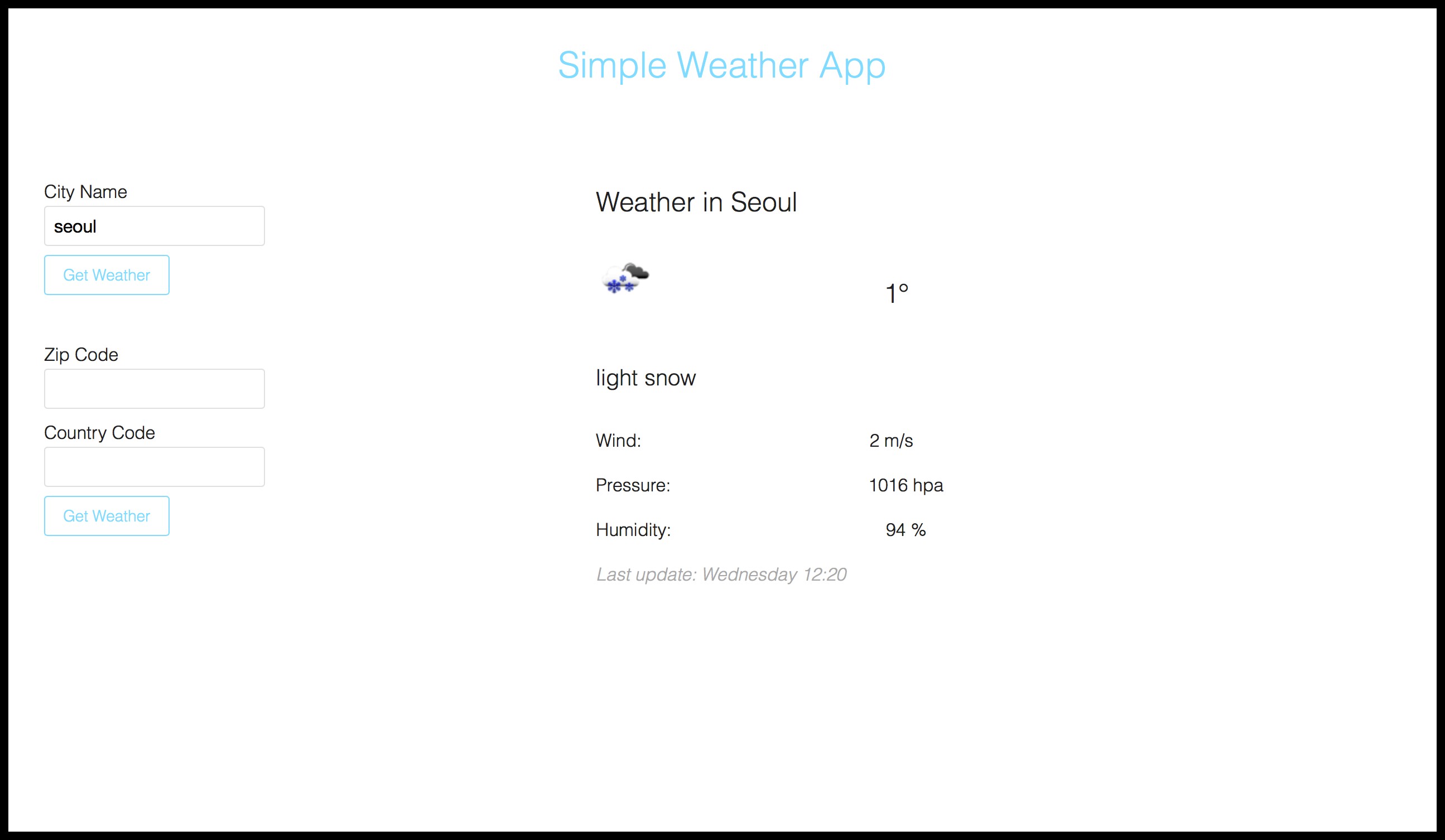 Angular Weather App