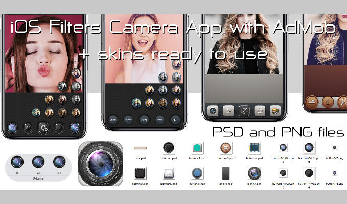 iOS Filters Camera App with AdMob UI Kits