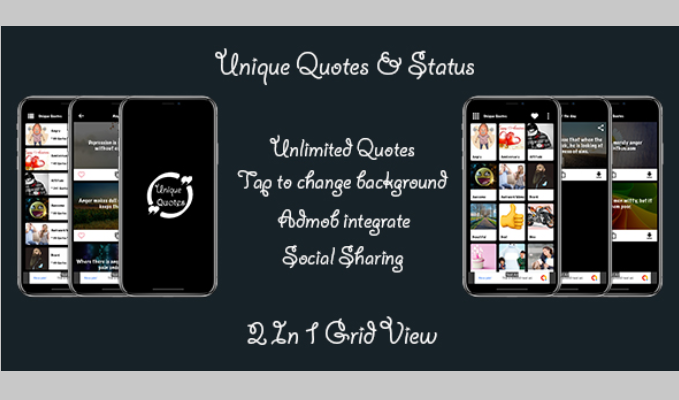 Unique Quotes Status iOS App with Admin Panel