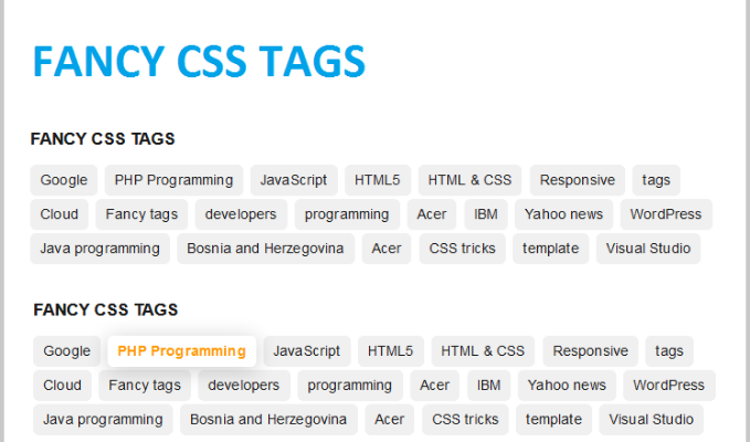 Fancy CSS tags