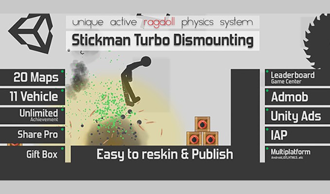 Stickman Turbo Dismounting Unity Project