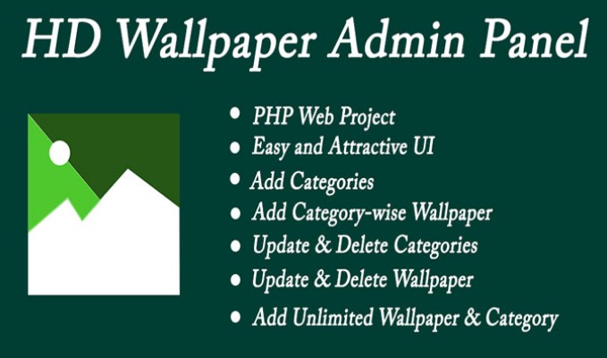 HD Wallpaper Admin Panel PHP