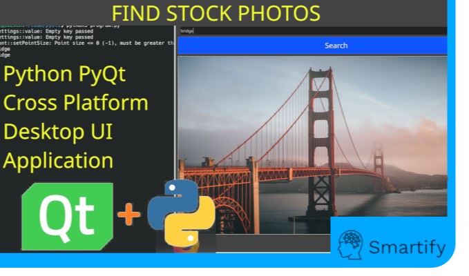 Stock Photo Finder Python Cross Platform Desktop UI Program