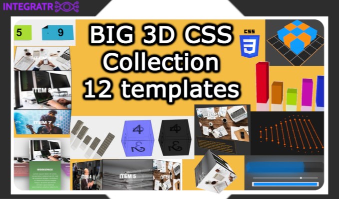 Big 3D CSS collection All packs 12 Templates