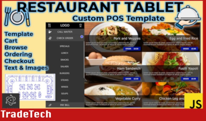 Restaurant Ordering Tablet