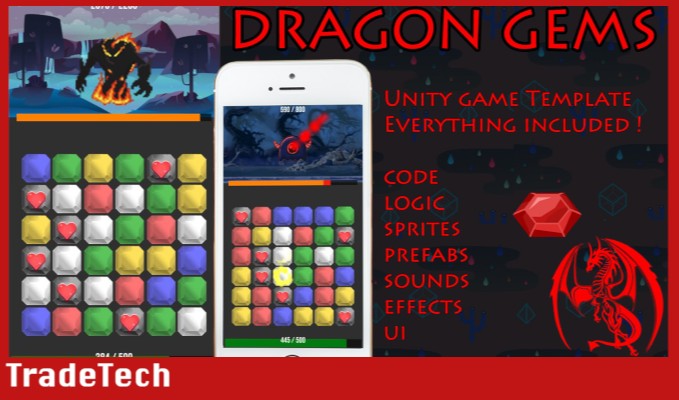 Dragon Gems Unity Game Template