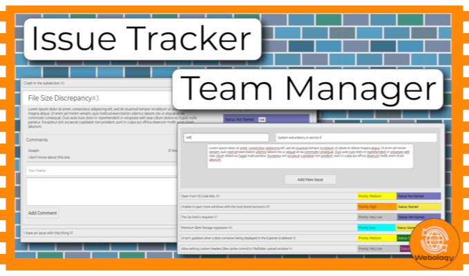 Issue Tracker Team Manager Web Template