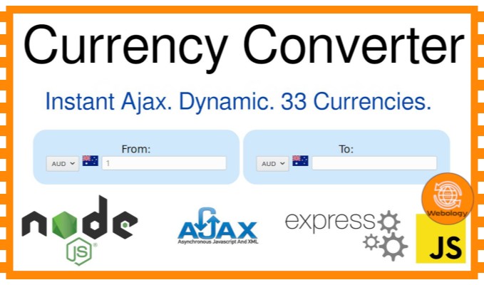 Currency Converter Website with NodeJS Express JS