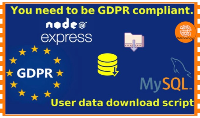 Node Express TypeScript Database downloader for GDPR