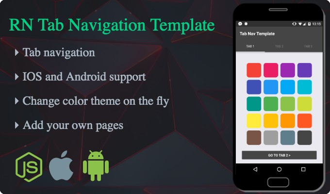 RN Tab Navigation Template