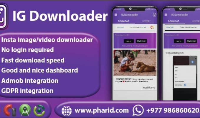 IG Downloader Instagram Tool Automatic Images Videos Status Downloader