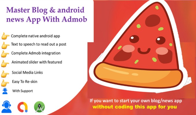 Master blog and news android news app with admob