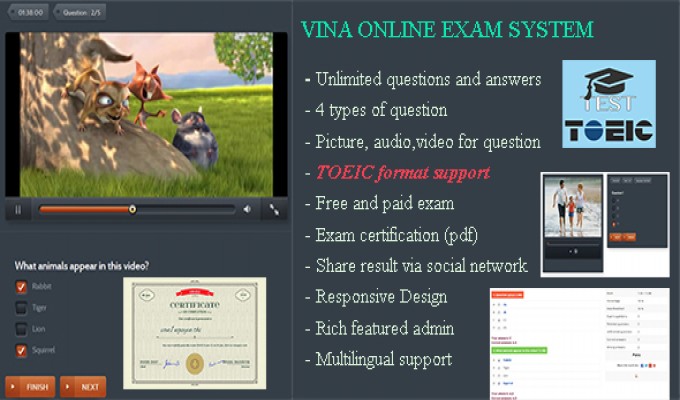 Vina Online Exam System PHP Script