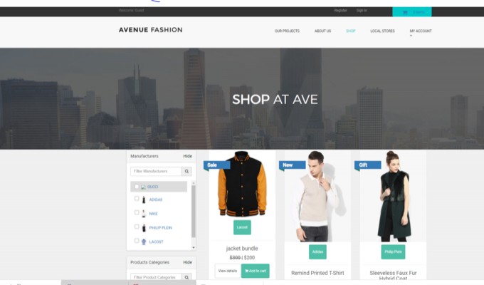 eCommerce website