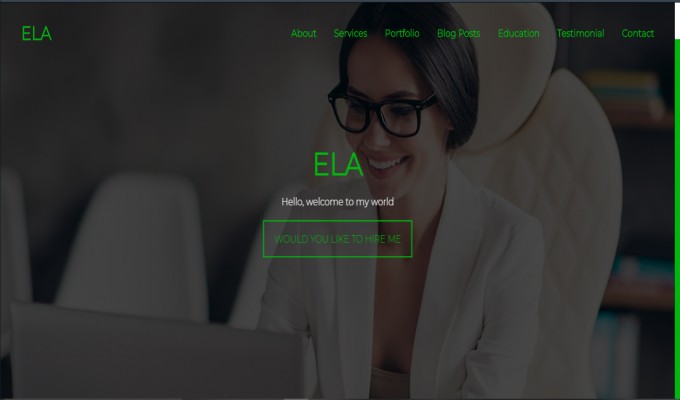 ELA Responsive Personal HTML Template