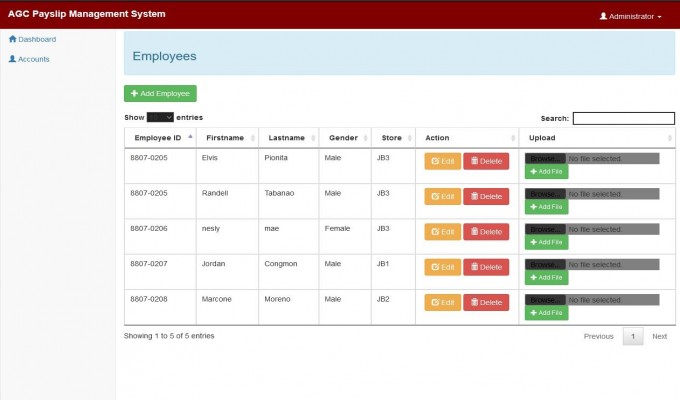 Payslip Management System