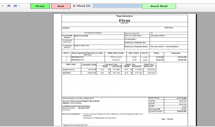 Complete Inventory Accounting Source Code with GST Billing