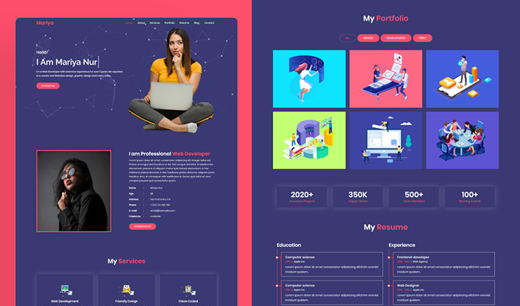 Single Page Responsive Website