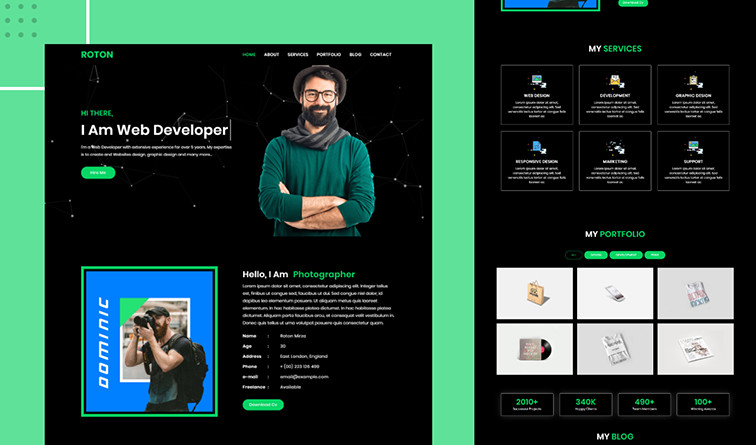 Personal Portfolio HTML Website Template