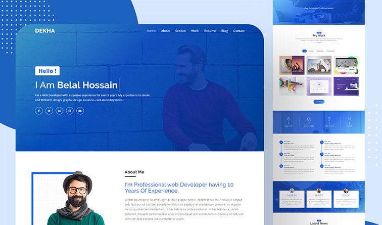 Dekha Personal Portfolio Website Template