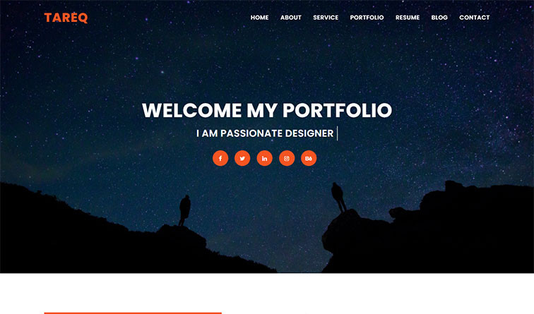 Tareq Personal Portfolio Website Template