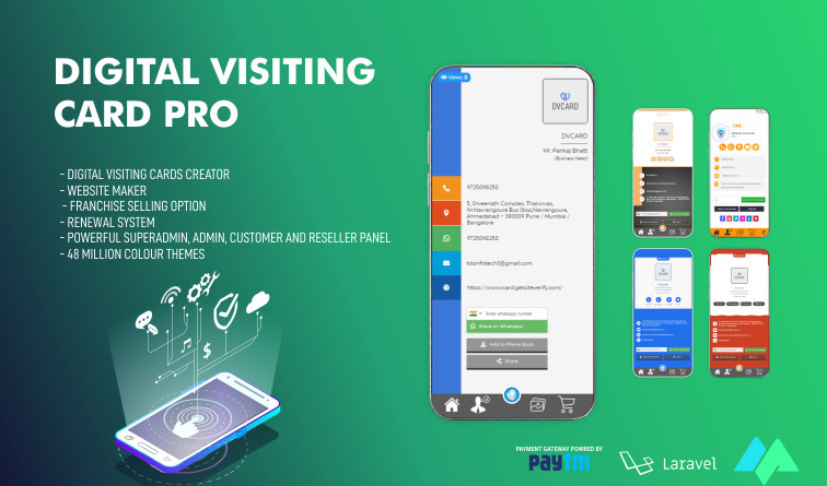 Digital Visiting Card PRO Laravel