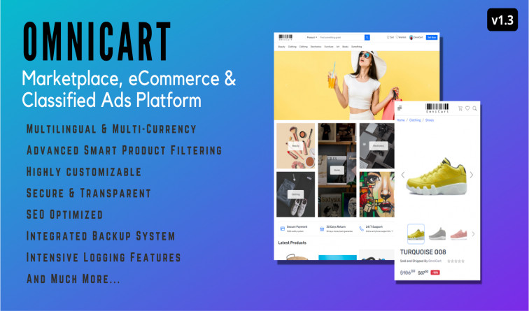 OmniCart eCommerce Multi Vendor Marketplace Classified Ads Platform