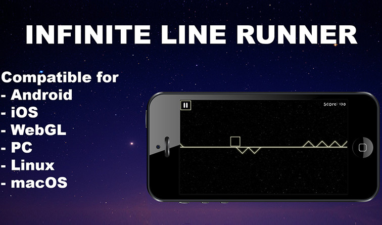 Infinite line runner Unity Game With AdMob Ads