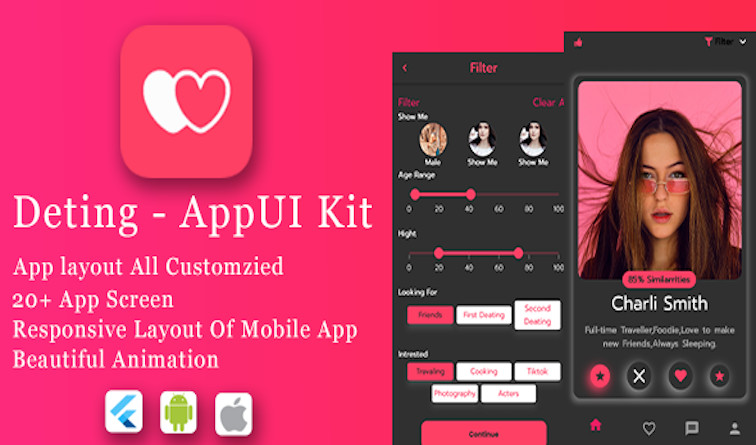 Flutter Dating App Design UI