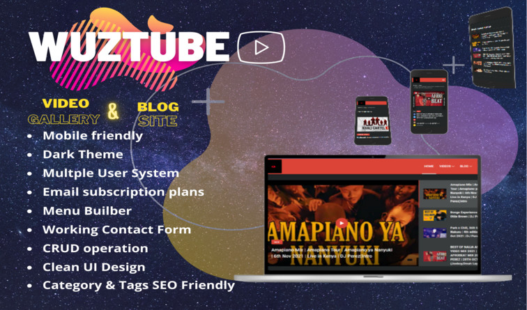 Wuztube YouTube Dark Theme Video Player