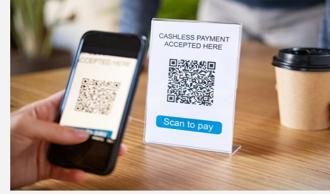 Banking app Mobile money wallet with NFC and QR payments enabled