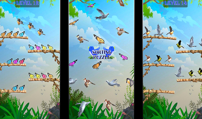 Flying Bird Sorting Puzzle