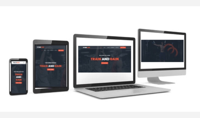 TrainGain Website template for gym and training classes