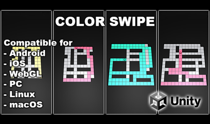 Color Swipe Unity Hyper Casual Amaze Game With AdMob