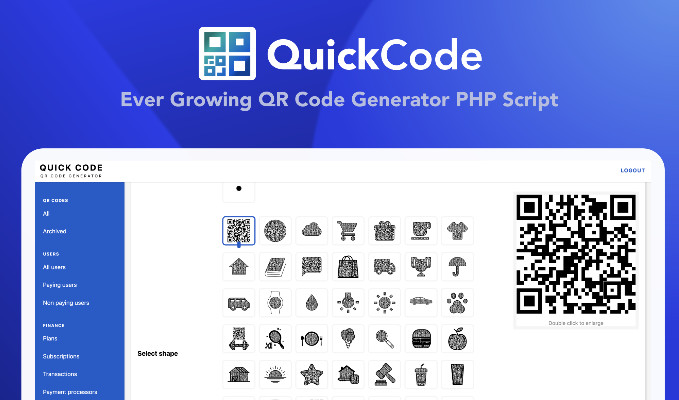 Quick Code QR Code Generator SaaS Extended License