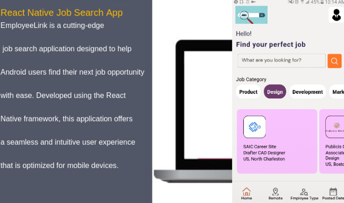 EmployeeLink React Native Android Job Search Application