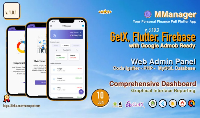 MManager Finance Full Flutter App with API GetX Web Admin Panel