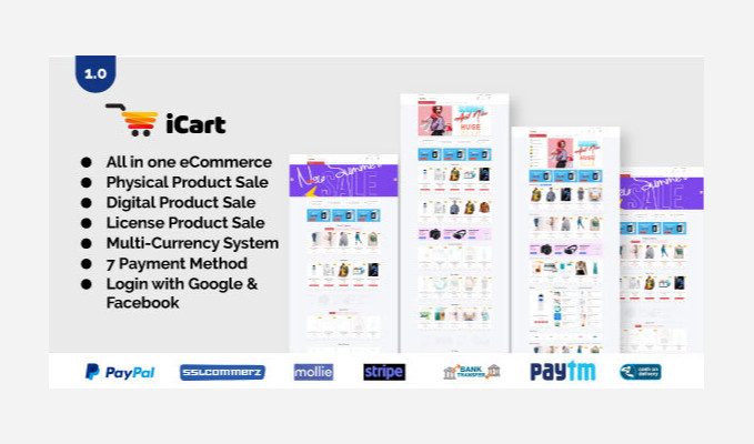 iCart Multipurpose Ecommerce Store