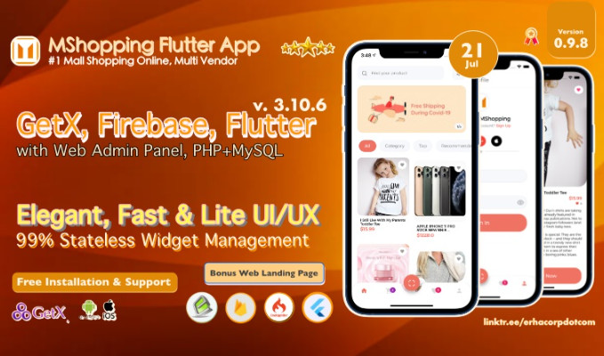 MShopping 1Mall Shopping Full Flutter App E Commerce Multi Vendor Admin Panel GetX