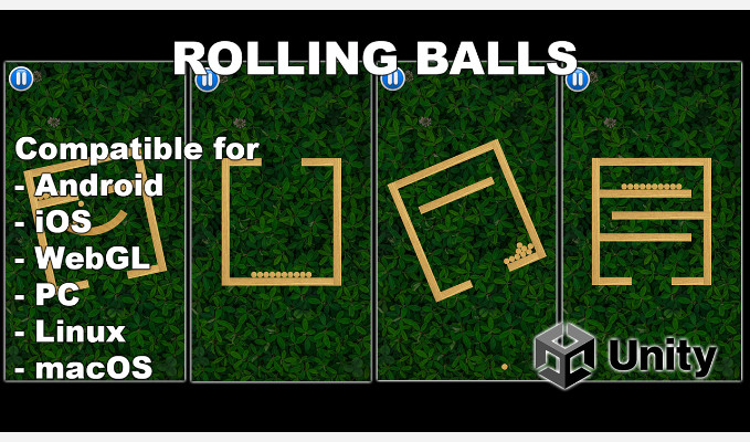 Rolling Balls Unity Puzzle Game Source Code