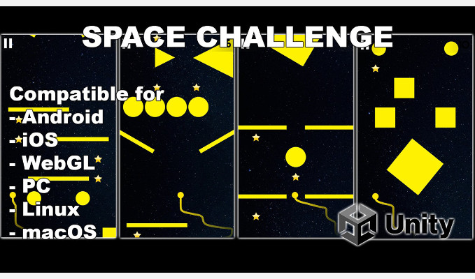 Space Challenge Unity Hyper Casual Game Source Code