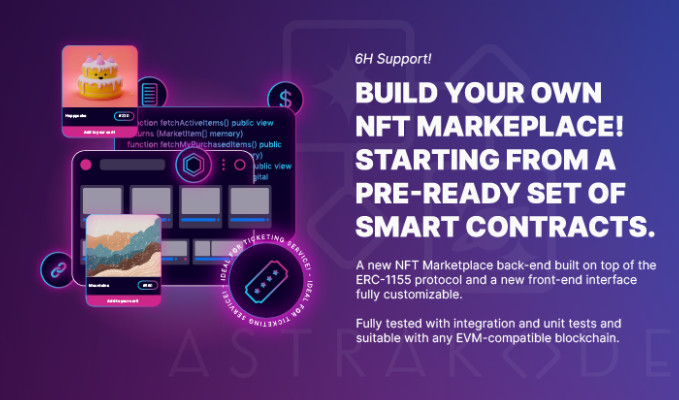 Full NFT Marketplace Smart Contracts and Customizable Oracle integrated