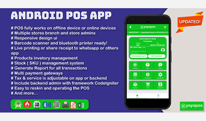 YoyoPOS The Full Features Android Point Of Sales POS With Admin Panel