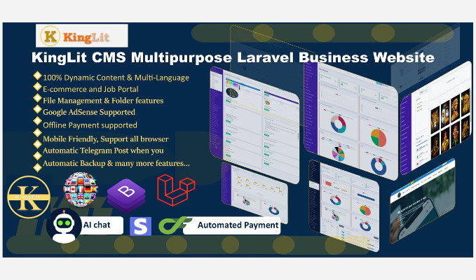 KingLit Multipurpose Laravel CMS