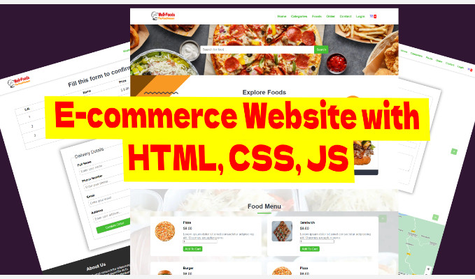 Ecommerce Food Website Using HTML CSS JS