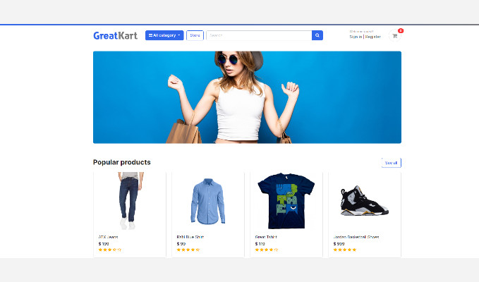 E commerce website made with Django