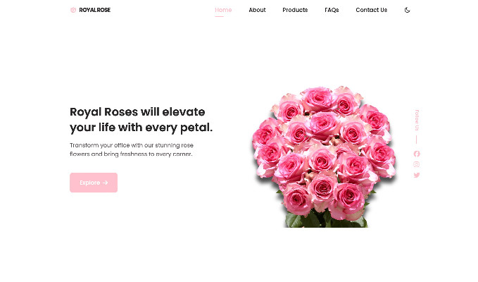 Responsive Flower Shop HTML Landing Page Website Template