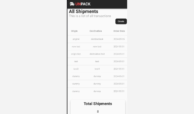 Unpack Shipment Delivery App Template