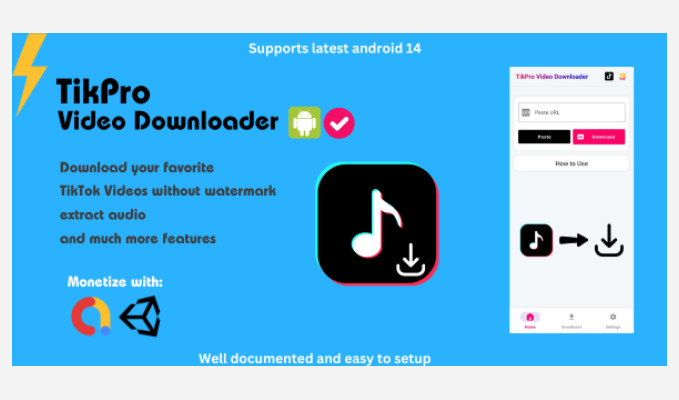 TikPro TikTok Video Downloader Without Watermark Android App Source Code