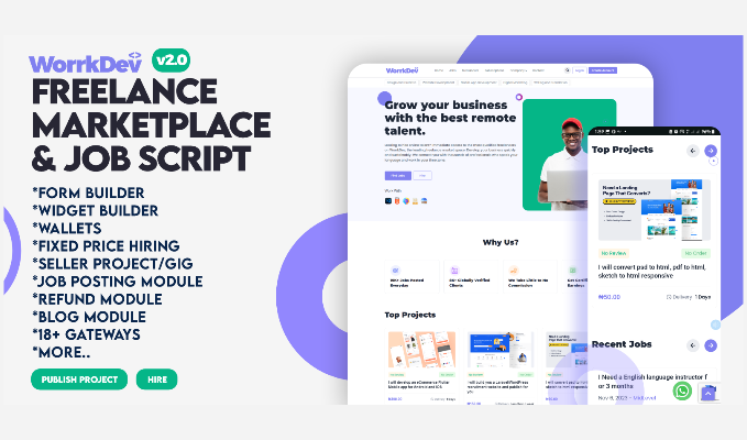 WorrkDev Freelancer Script Marketplace v2